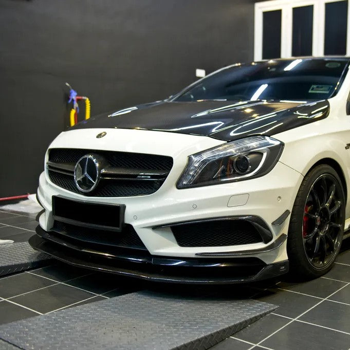 Mercedes Carbon Fiber Revozport Style Front Splitter for W176 PFL