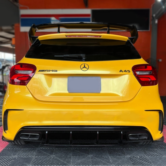 Mercedes Carbon Fiber EEA Designs Rear Bumper Spats for W176