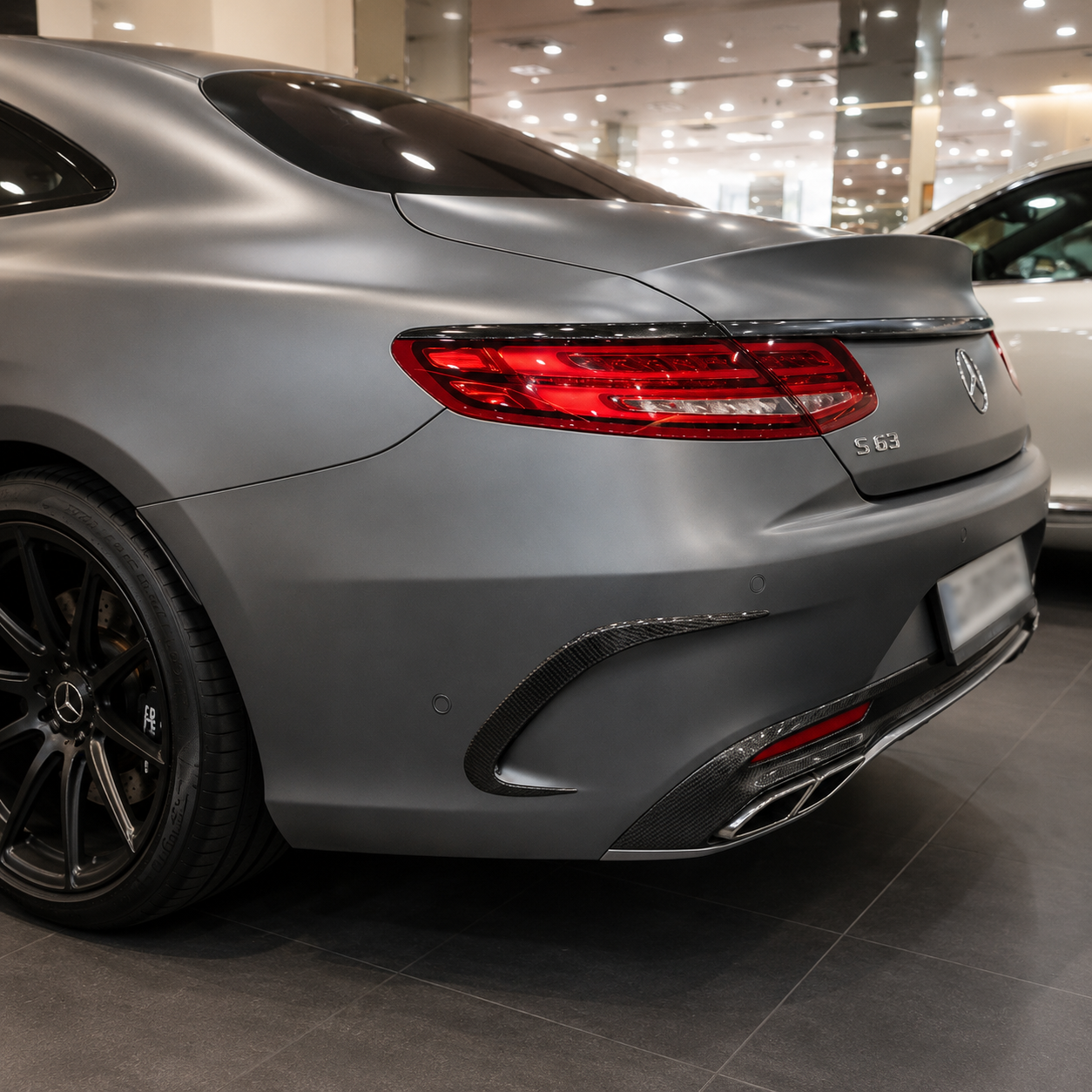 Mercedes Carbon Fiber Rear Bumper Vent Trim for C217 S-Class