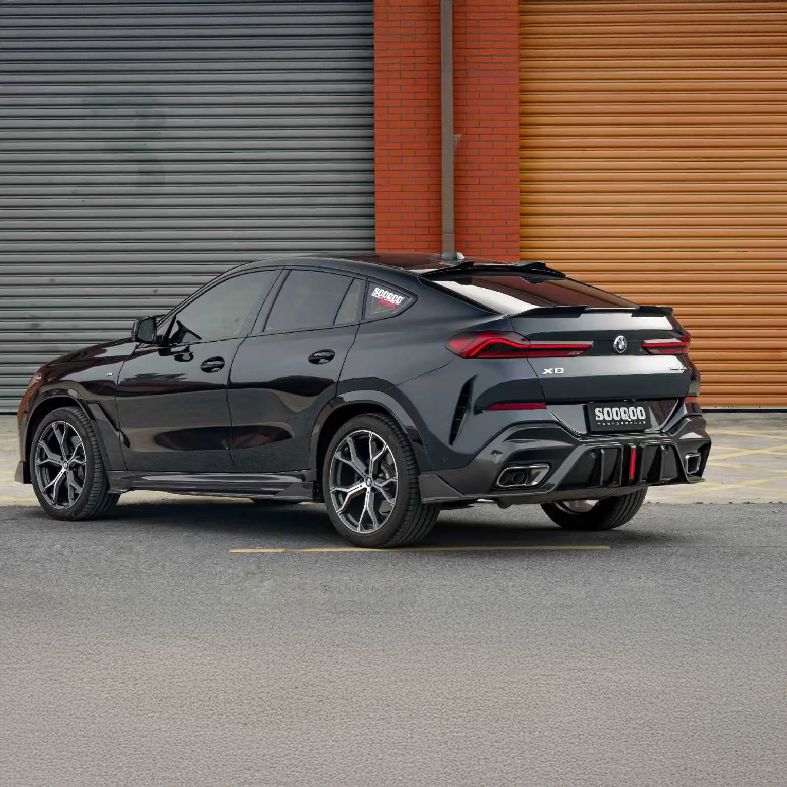 BMW SooQoo Pre-Preg Carbon Fiber Rear Diffuser for X6 G06 LCI