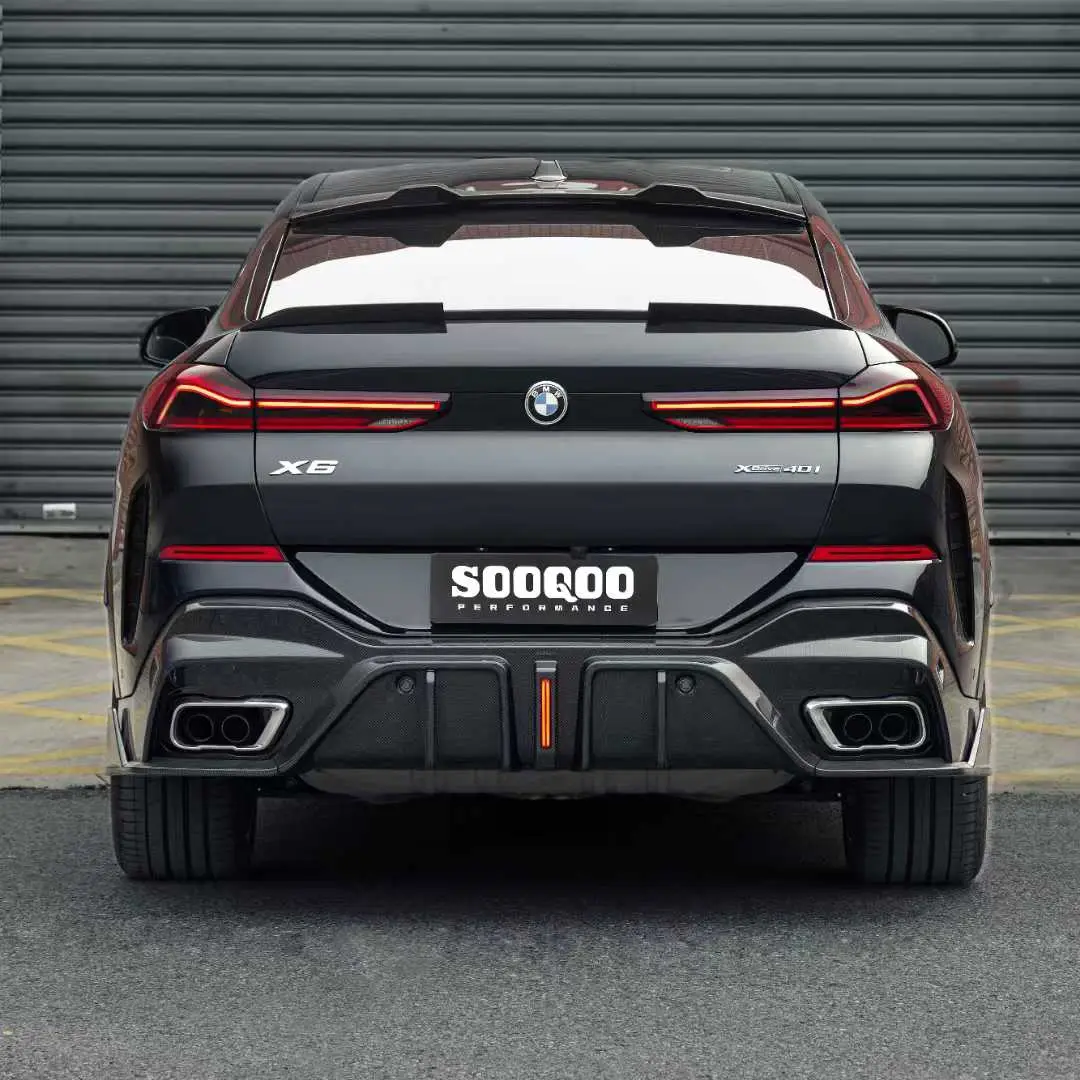 BMW SooQoo Pre-Preg Carbon Fiber Rear Diffuser for X6 G06 LCI