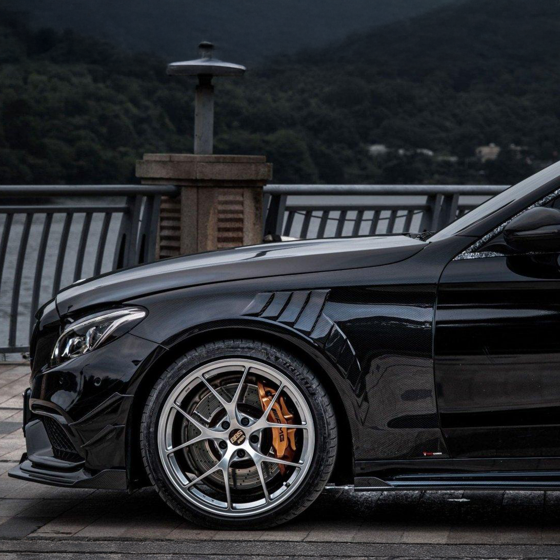 Mercedes Pre-Preg Carbon Fiber EEA Designs Front Fenders for W205 C63/S Sedan