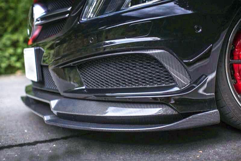 Mercedes Carbon Fiber Varis Style Front Splitter for W176 PFL