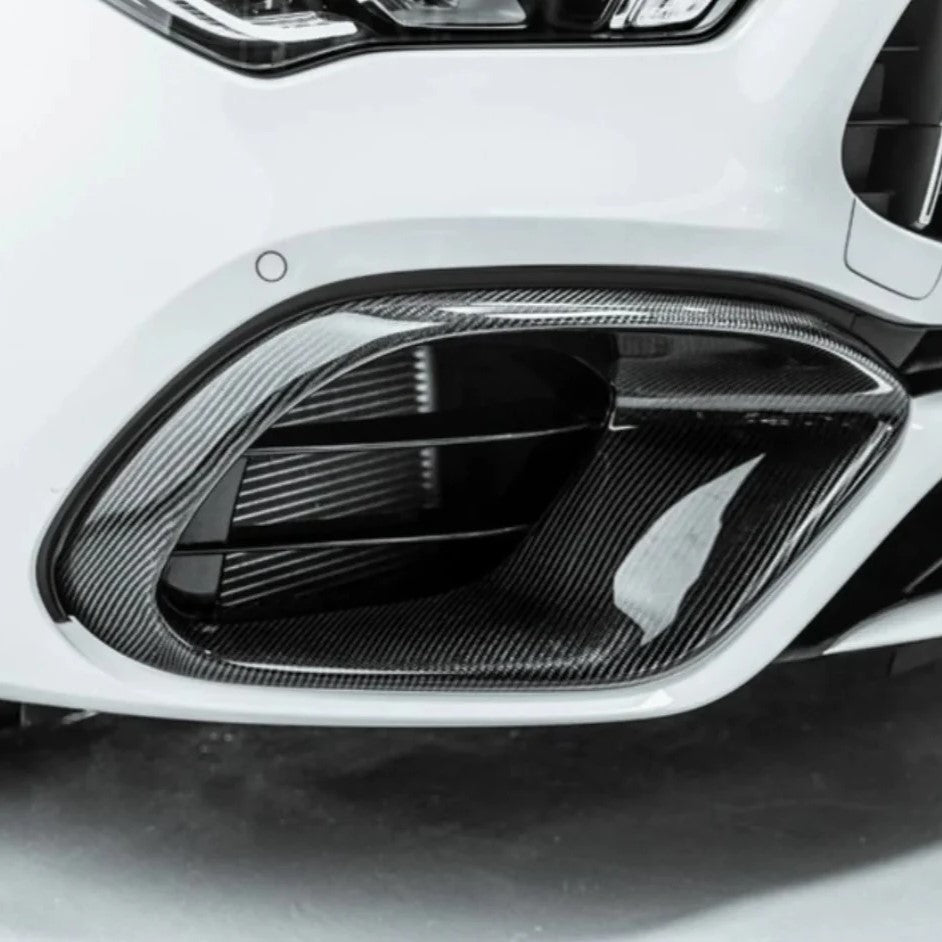 Mercedes Carbon Fiber Front Air Vent Cover Canards for W118